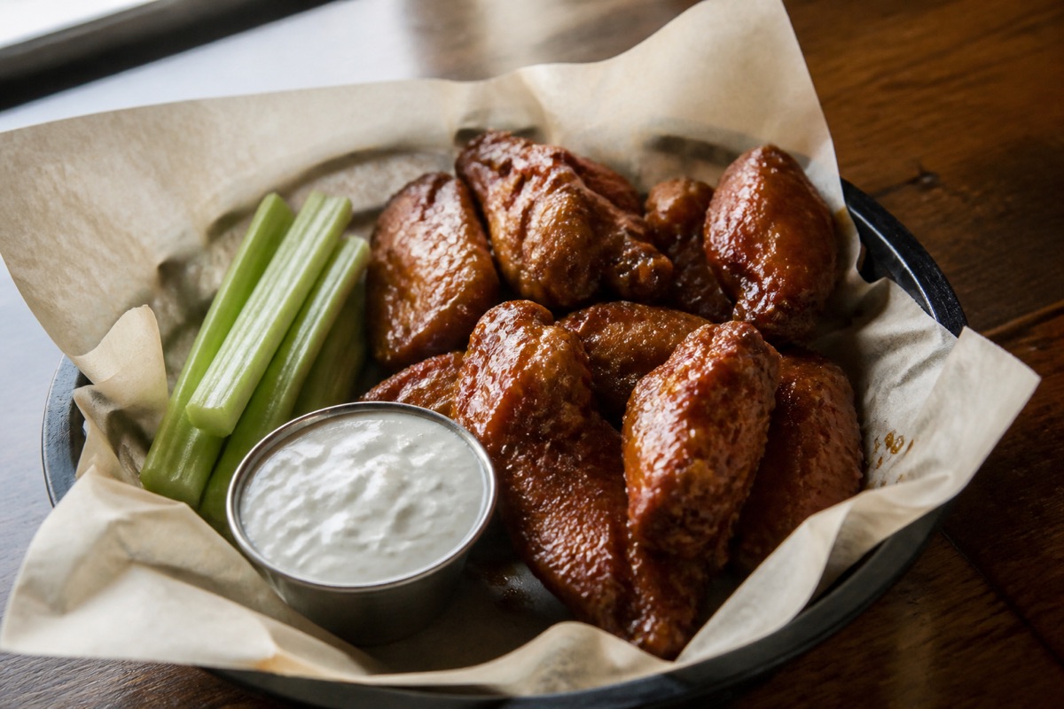 Illustrative wings food photo